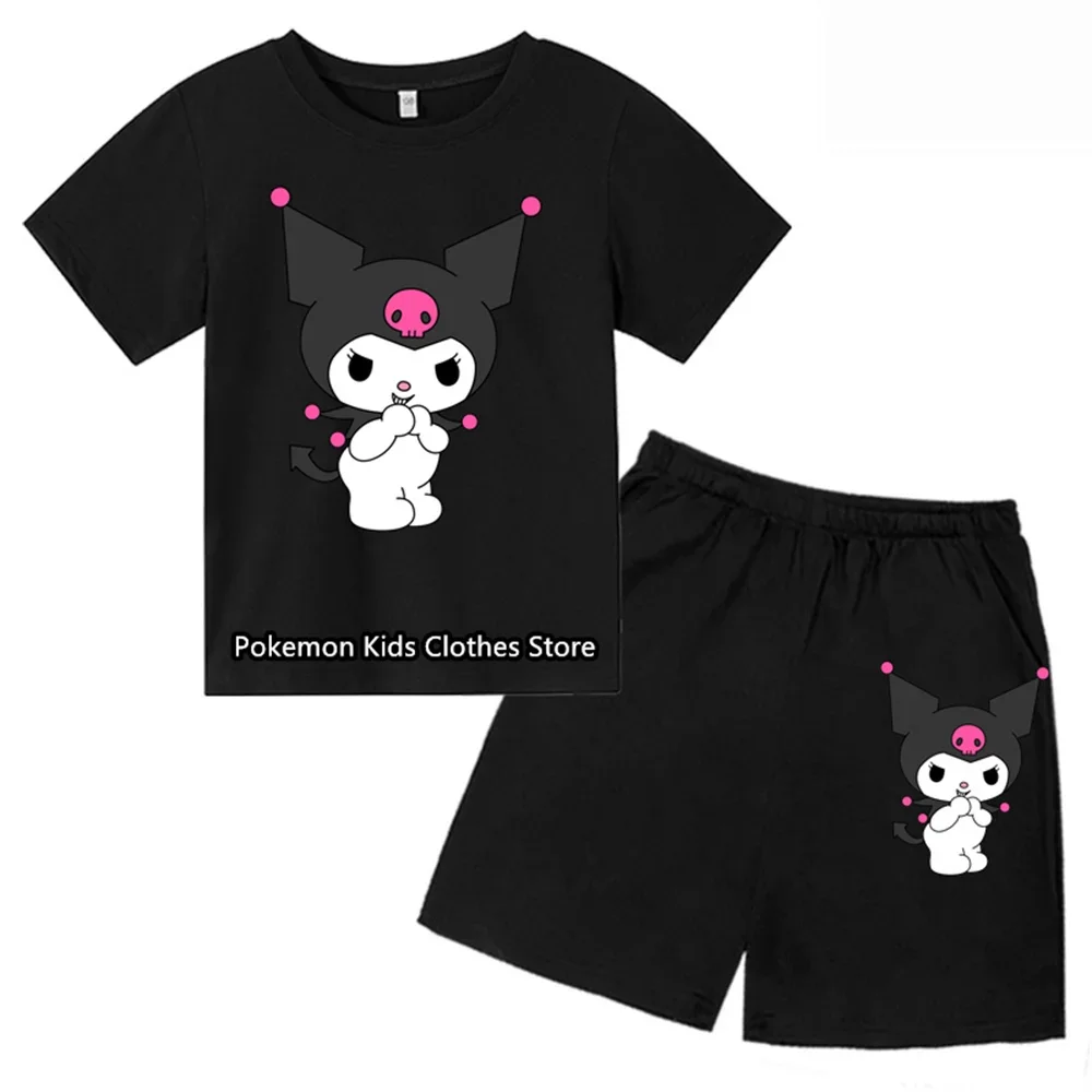 Kawaii Kids Set Kulomi Anime Girls Fashion T-shirt set 3-14 years old