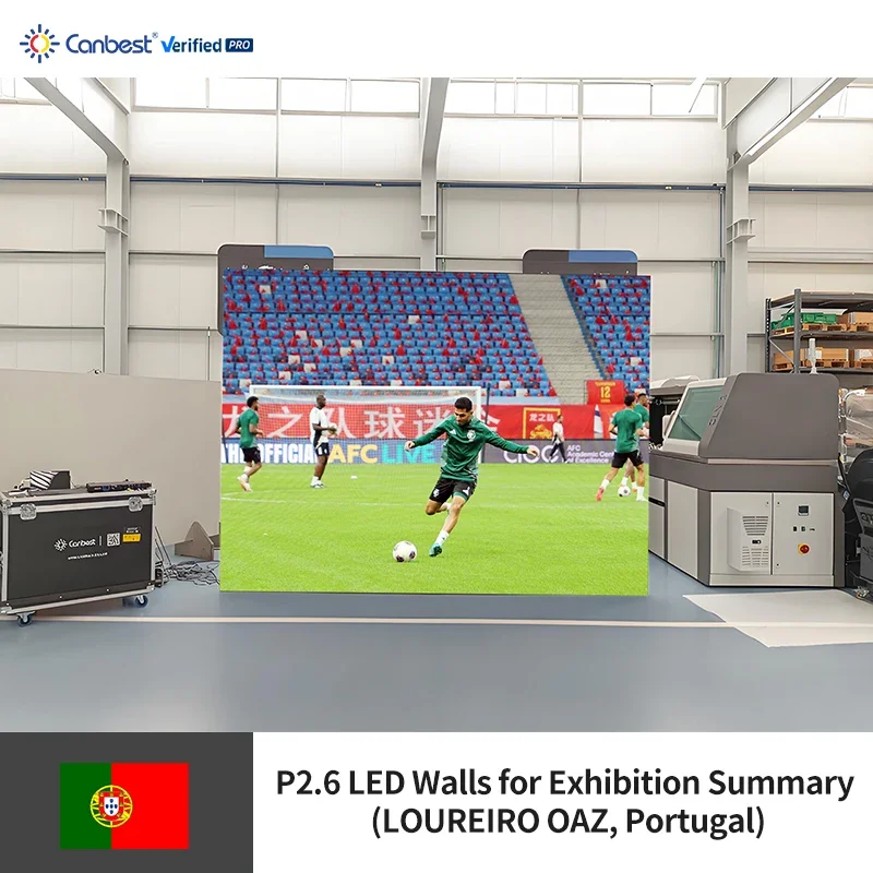 P2.6 4000X3000mm 13.12X9.84ft Modular Indoor Rental LED Video Wall Display Screen for Portugal Large Trade Show Events view 4