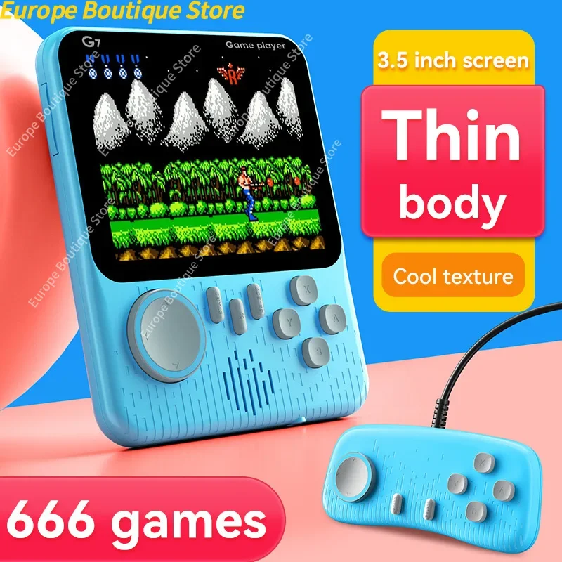 Built-in 666 Games Macaron Color Portable Retro Video Game Console for Travel