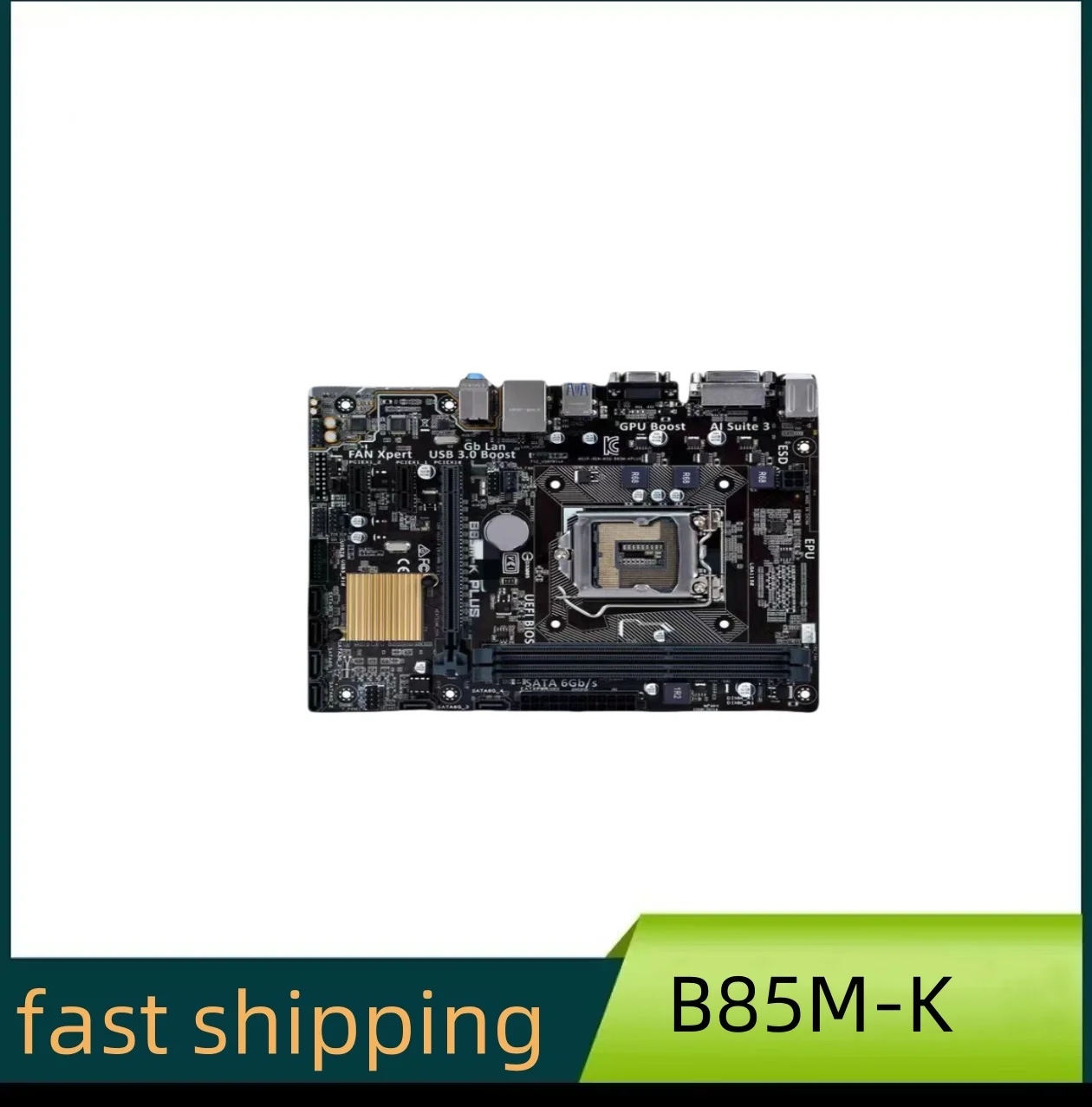 B85M-K LGA 1150 2×DDR3 16GB USB3.0 DVI PCI-E 3.0 Micro ATX support Core i3-4330 i5-4430 i7-4771