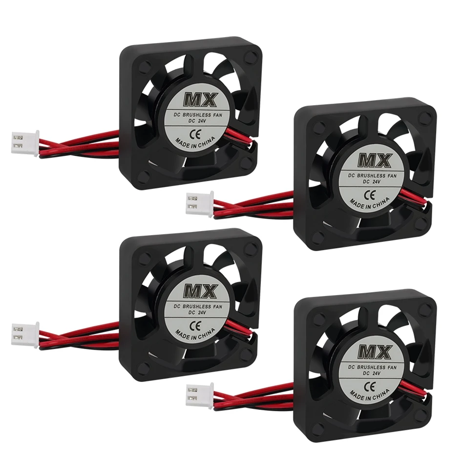 4 szt. 4010 24V i 12V wentylator chłodzący do drukarki 3D, DC 2Pin 40x40x0mm łożysko hydrauliczne bezszczotkowy wentylator do drukarki 3D