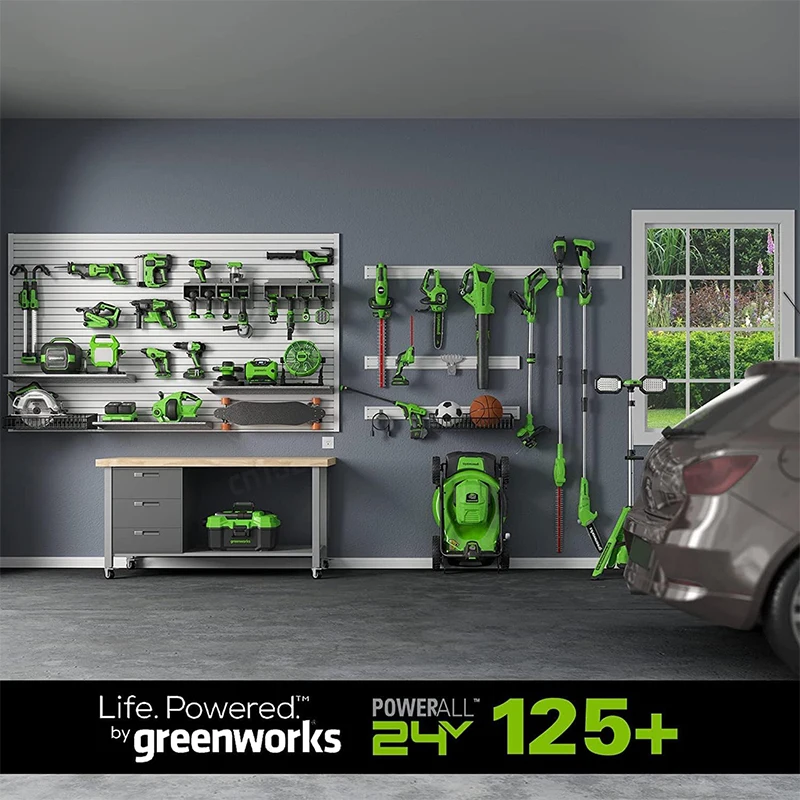 محرك Greenworks بالمنشار بدون فرشاة 24 فولت لاسلكي مدمج 12 بوصة لتنظيف العواصف وتقليم الحطب 125+ أداة أدوات متوافقة فقط