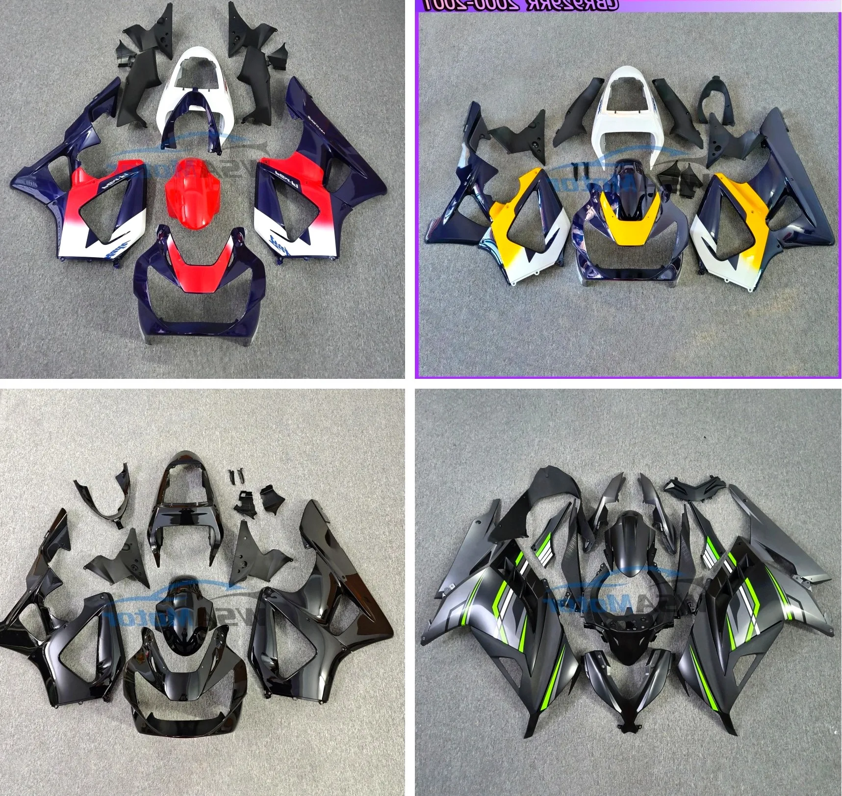 New ABS Fairing Kit - Injection Fairing For HONDA CBR 929RR 929 RR CC Repsol Black CBR929RR 2000 2001 CBR929 RR 00 01 Body
