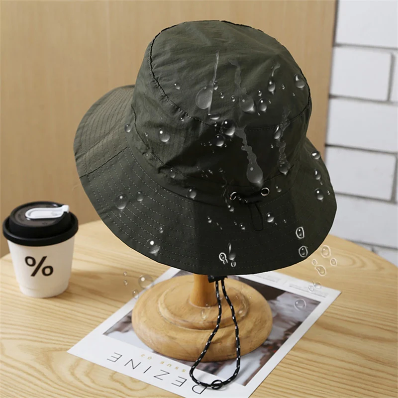 Quick-drying Bucket Caps Women Men Foldable Waterproof Summer Anti-UV Protection Camping Hiking Cap Outdoor Sports Panama Hats