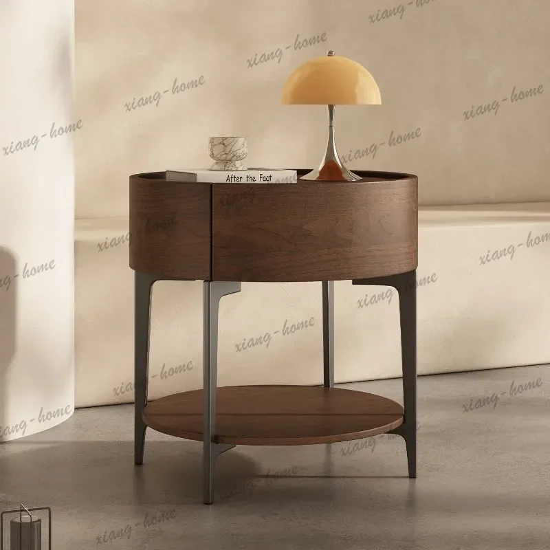 Factory Direct Italian Luxury Night Stand European Modern Storage Trendy Bedside Table Vintage Display Table De Chevet Bedroom F