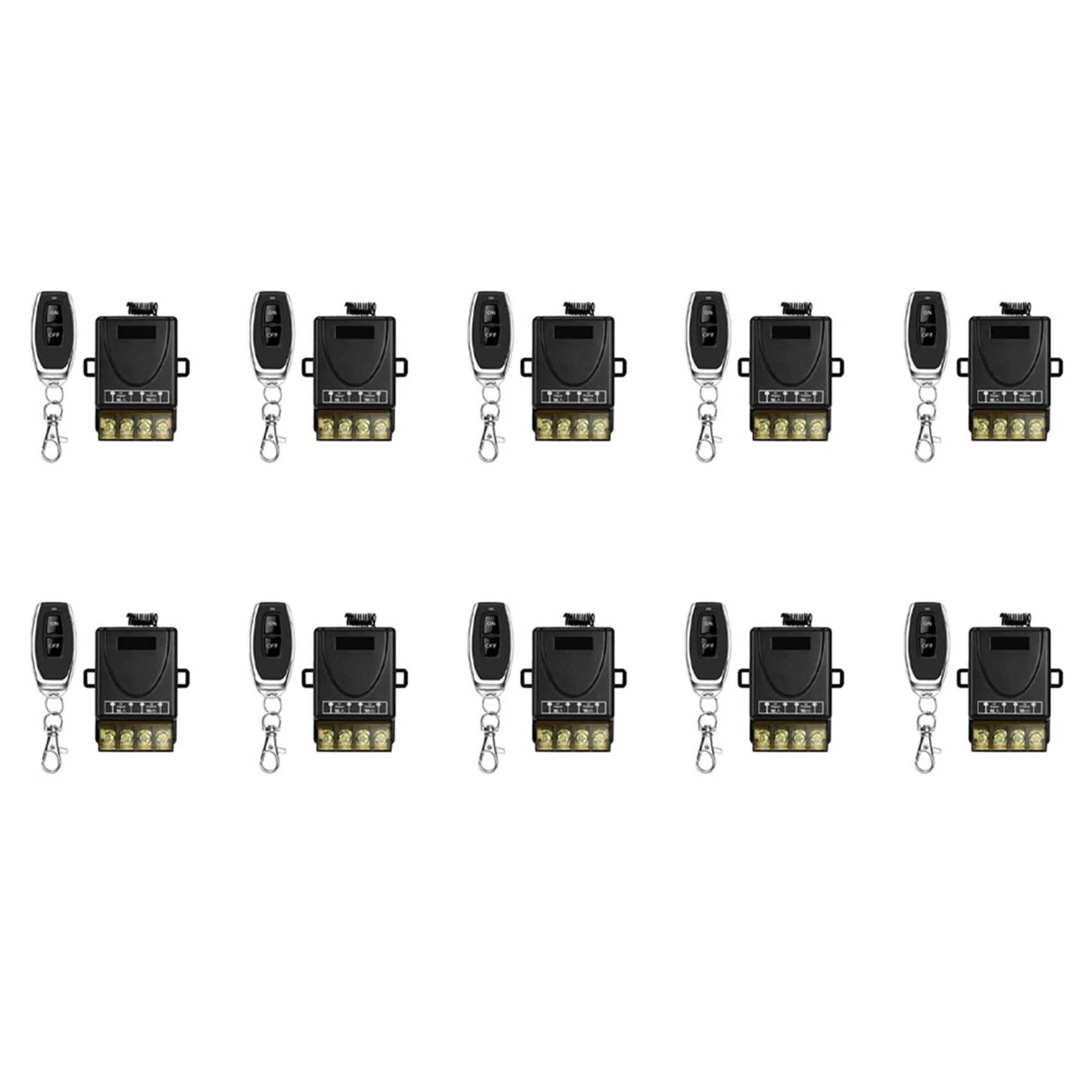 AT02-10X 433Mhz 220V Water Pump Remote Control Switch 1Ch 30A Receiver Module ON/OFF Wireless RF Transmitter For Light LED