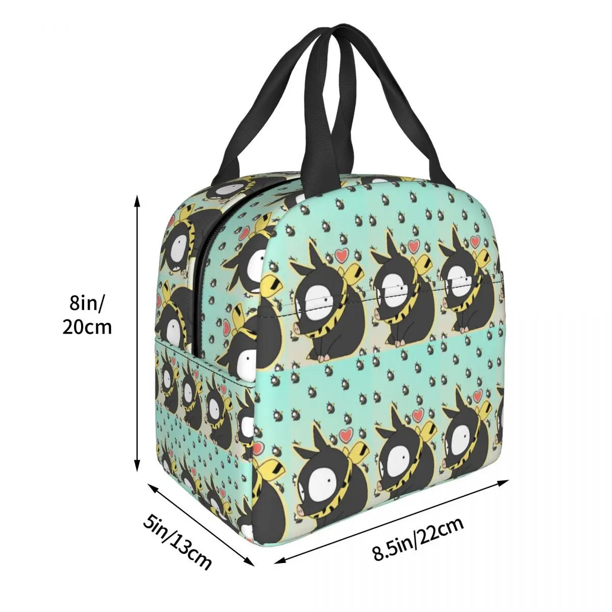 P-chan Ryoga Lost Pig Ranma 1/2 Adventure Comedy Insulated Lunch Bag for Women Children Food Boxes Thermal Lunch Box Tote