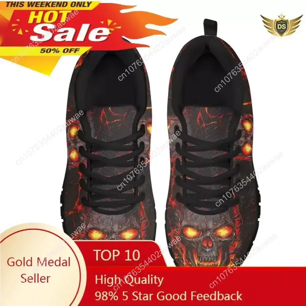 

Skull Lava Women Shoes Summer Mesh Breathable Flat Shoes Adults Walking Lightweight Sneakers Trainers Zapatillas