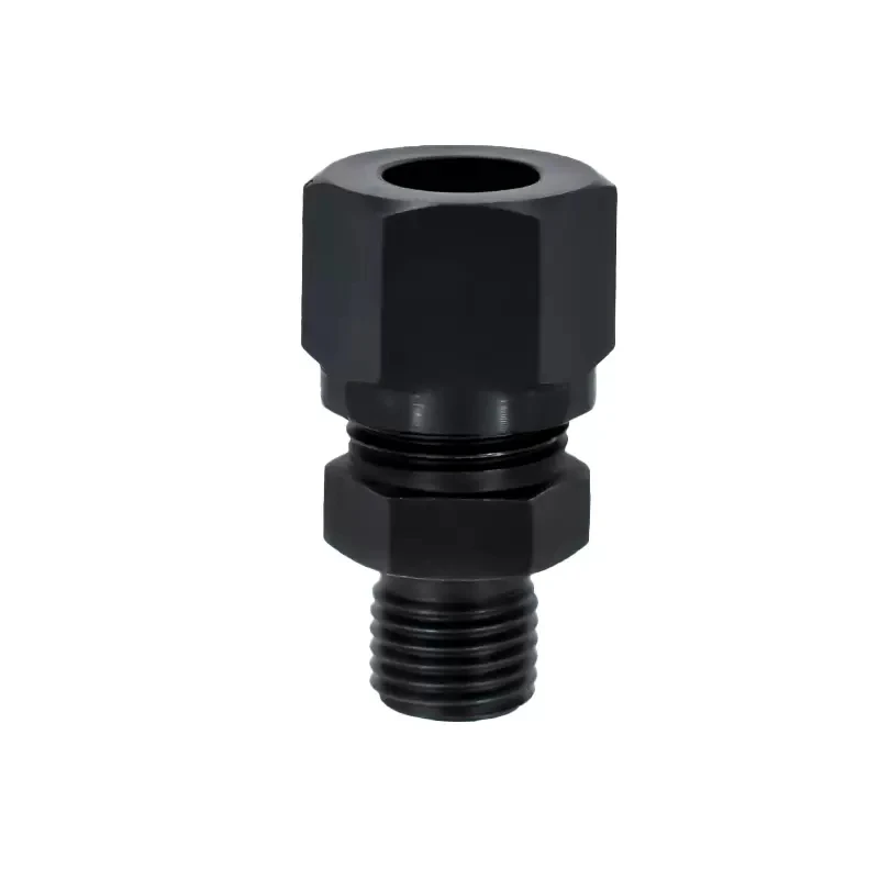 Virola hidráulica de aço carbono, Alta pressão reta óleo Pipe Joint, rosca métrica, M10 a M52 Conexão Fittings, 6 a 42mm Calibre