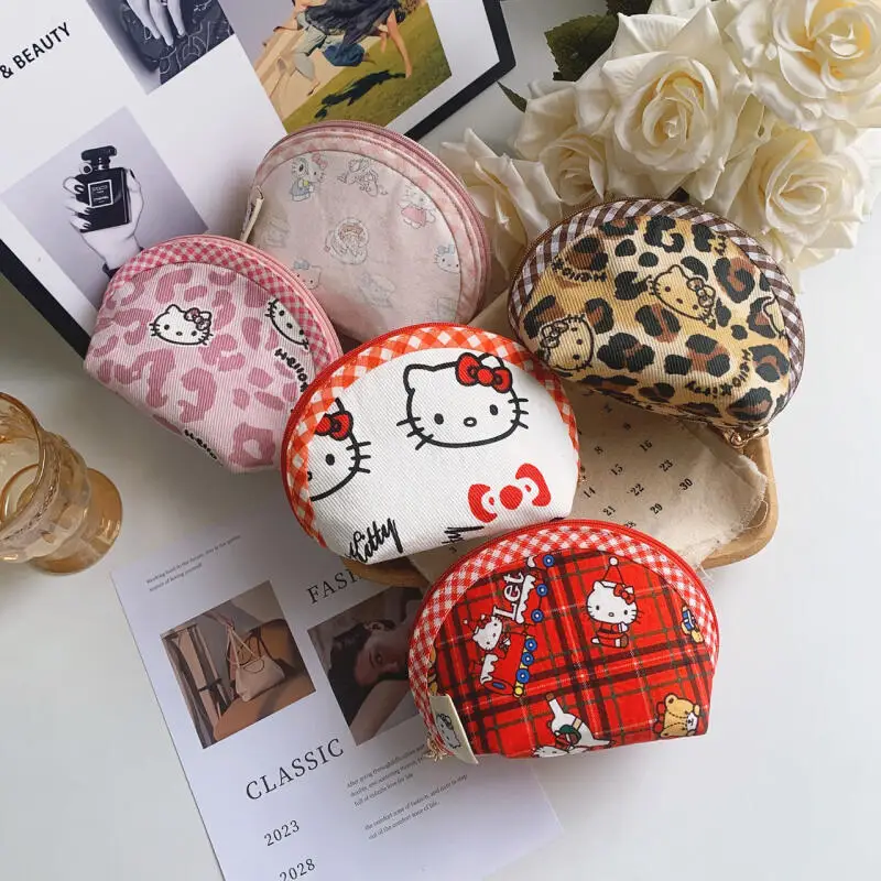 

Милый кошелек-монетница Sanrio Hello Kitty, креативный мультяшный дизайн, на молнии, для хранения мелочей, подарок на день рождения для подруг