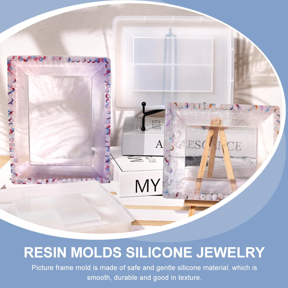 

Silicone Photo Frame Mold DIY Resin Jewelry Molds Square Display Crafting Supplies Gentle Smooth Texture Unique Decor Gifts