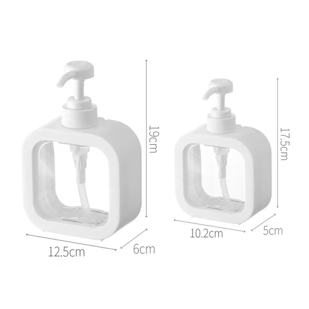 300/500ML Liquid Paste Soap Dispenser Non-slip Refillable Bottle Plastic Press Type Shower Gel Bottle For Makeup