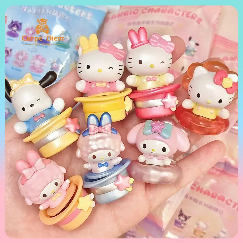 

Sanrio Blind Box Amazing Magic Hat Series Mystery Bags Model Collection Dolls mini Desk Decorations creative toy gifts for girls