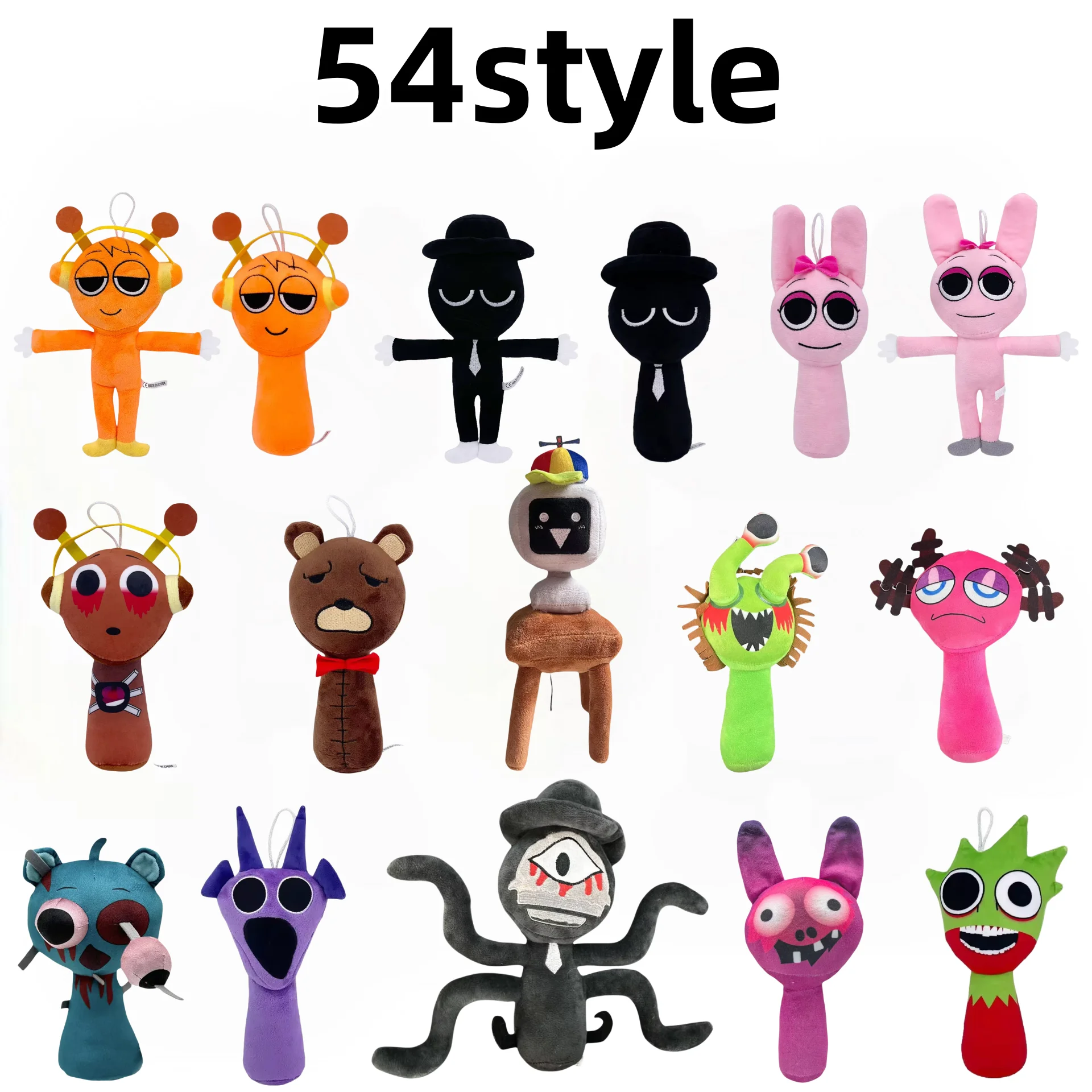 Chaud 54 Styles Sprunki Incredibox jouets en Peluche Sprunky Peluche doux jeu de Peluche dessin animé enfants anniversaire poupées en Peluche cadeau de noël