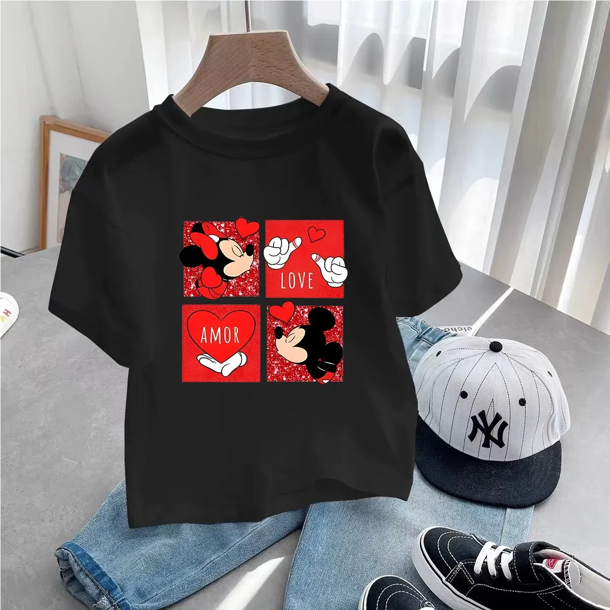 

Cheap Child T-shirt Boy Clothes Girl Clothing in the Shape of a Heart Clothess Stitch Daisy Kids Mickey Baby Boutique Summer