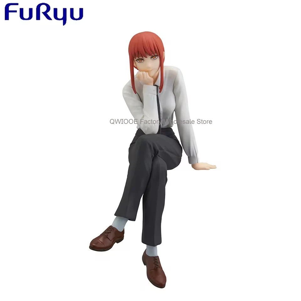 Original Genuine FuRyu Chainsaw Man 14cm Makima Anime Noodle Stopper Figure Model Toys For Girl Birthday Gifts Dropshipping