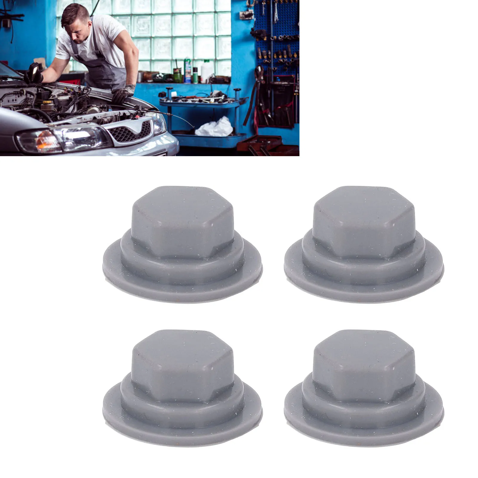 

50PCS Hex Screw Bolt Covers Waterproof Dustproof Hexagonal Screw Protective Caps Silicone Screw Head Protector M10 12.5mm