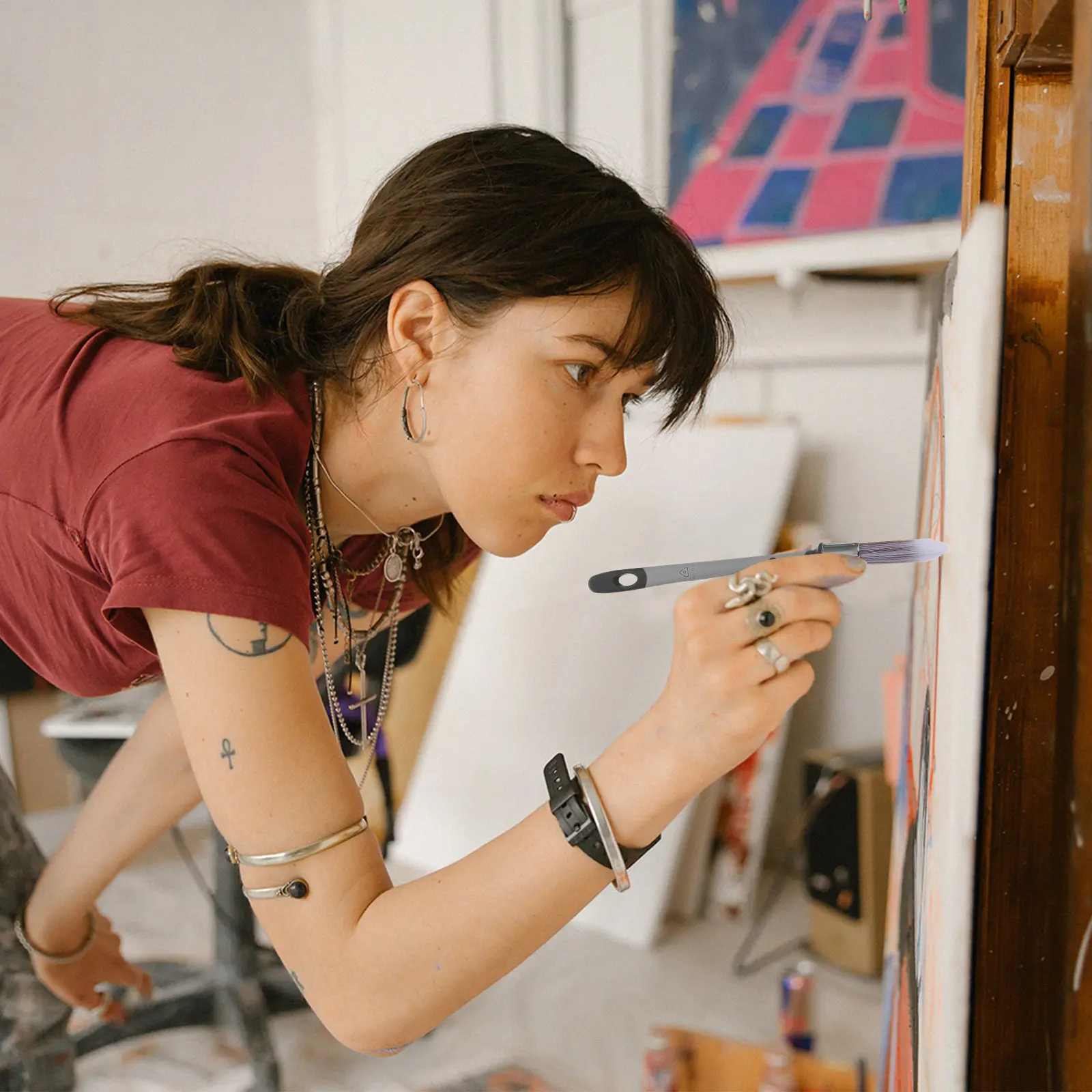 

Набор из 3 кистей для рисования в узких местах с закругленным и заостренным кончиком для мебели и росписи мелом