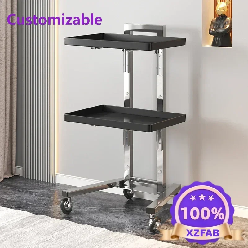 Factory Direct 2026 Beauty salon trolley, hair cutting and folding hair salon special barber and perm car Hot sales
