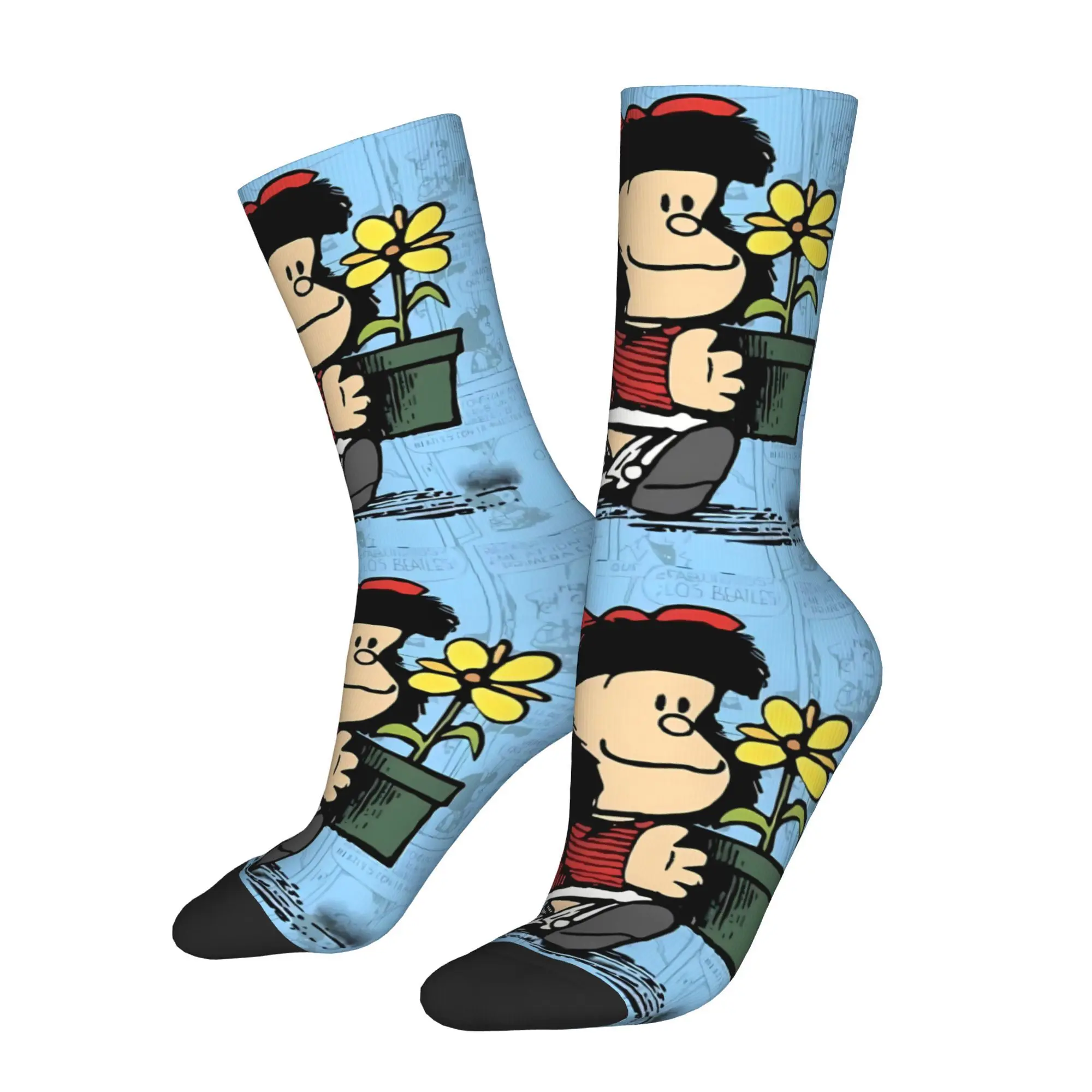 

Симпатичные мужские носки Mafalda с принтом из полиэстера