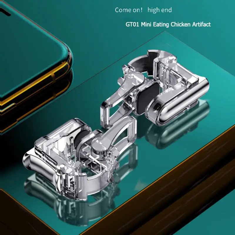 1 Pair GT01 Phone Gamepad Joystick For PUBG Mobile L1 R1 Shooter Controller Game Triggers For Mobile Phone Game Accessories