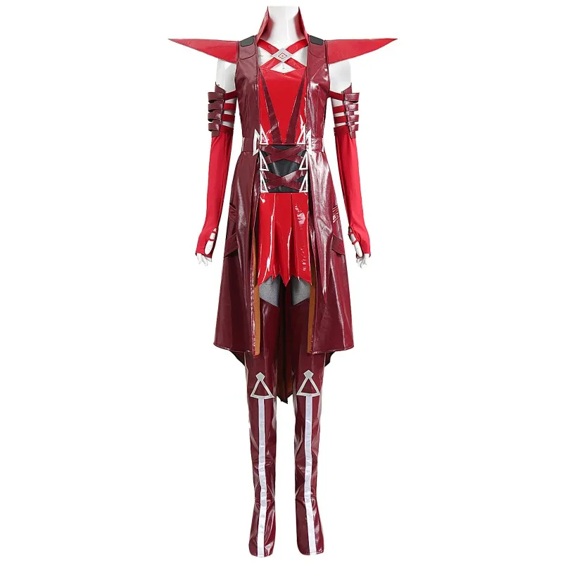 

2025 Halloween Scarlet Witch Cosplay Costume The Gaming World Duelist Queen of Chaos Cosplay Dresses Superhero Full Outfits