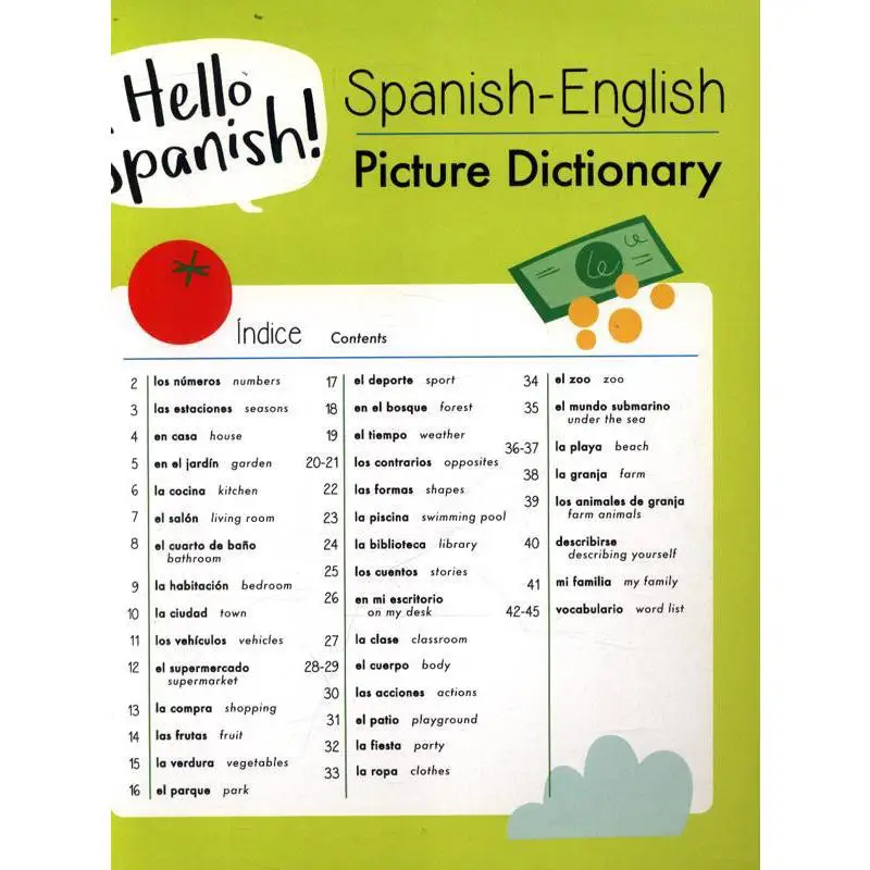 الإسبانية الإنجليزية قاموس الصورة مرحبا اللغات سام هاتشينسون B النشر الصغير 9781911509820 كتاب #3