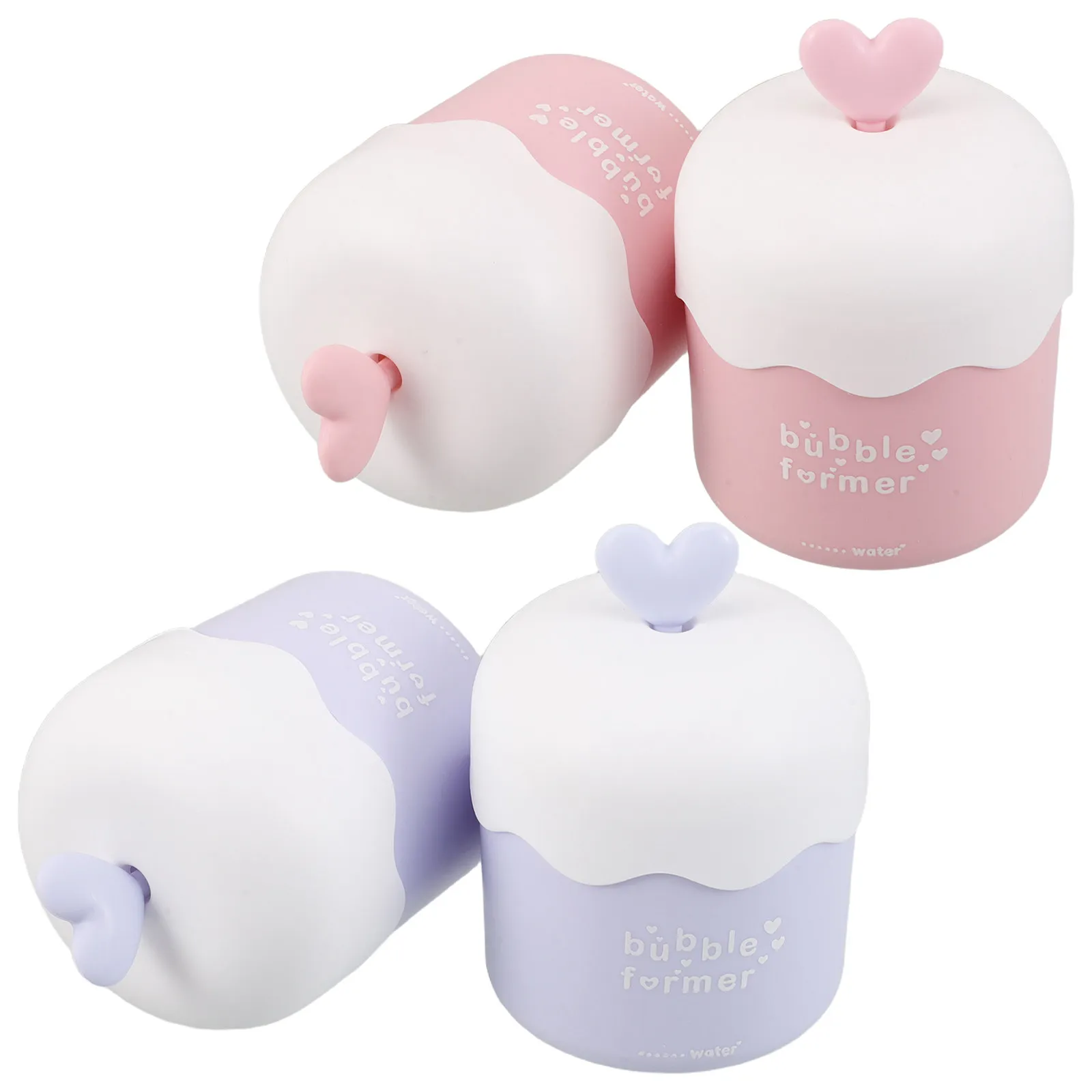 4Pcs Compact Facial Cleanser Foamer Cup Manual Bubble Maker for Face Wash Shampoo Body Wash Quick Foaming Travel Skincare Tool - view 3