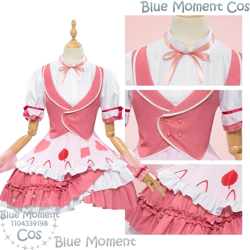 Hinamori Amu Anime Shugo Chara Cosplay Kostüm Perücke Rosa Lolita Kleid Nette Kawai Mädchen Frauen Cos Herz Entsperren Holloween Angepasst