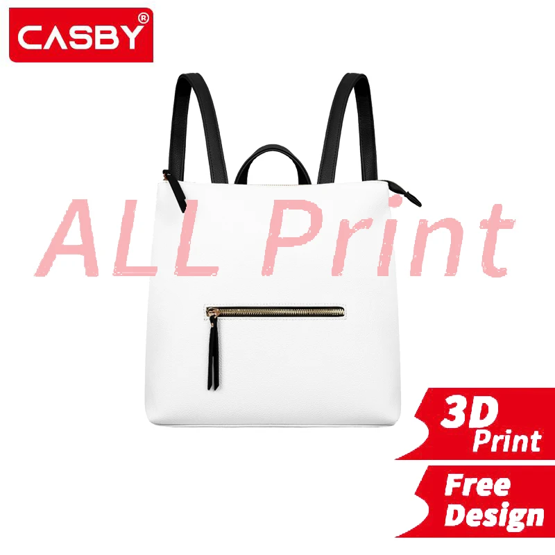 

Women's Casual Backpack Fashion Travel Backpack 3D Printing DIY Custom Logo Zipper Bag Free Design