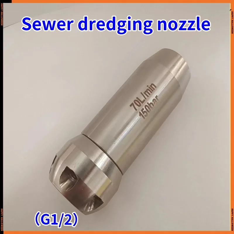 

1/2 Internal Thread High-Pressure Sewer Flushing Nozzle, High-Pressure Cleaning Machine Nozzle, Dredging Truck, Flow Rate 40L70L