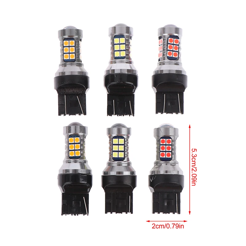 

1Pc 360° T20 LED 7440 7443 Led WY21W W21W Led Bulbs Car LED Bulbs Signal Lamp T20 27SMD 3030 Backup Brake Reverse Parking Lamp