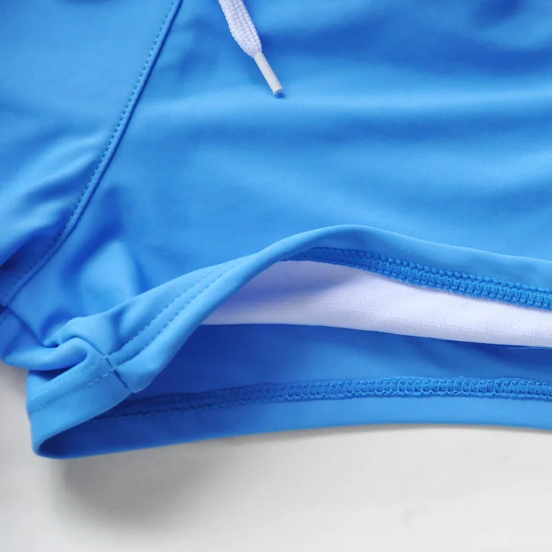 Herren-Badeshorts, Badehose, Kordelzug, Netzfutter, elastische Taille, atmungsaktiv, schnell trocknend, Boardshorts für Strand, Pool, Sommer, männlich – Detail 2