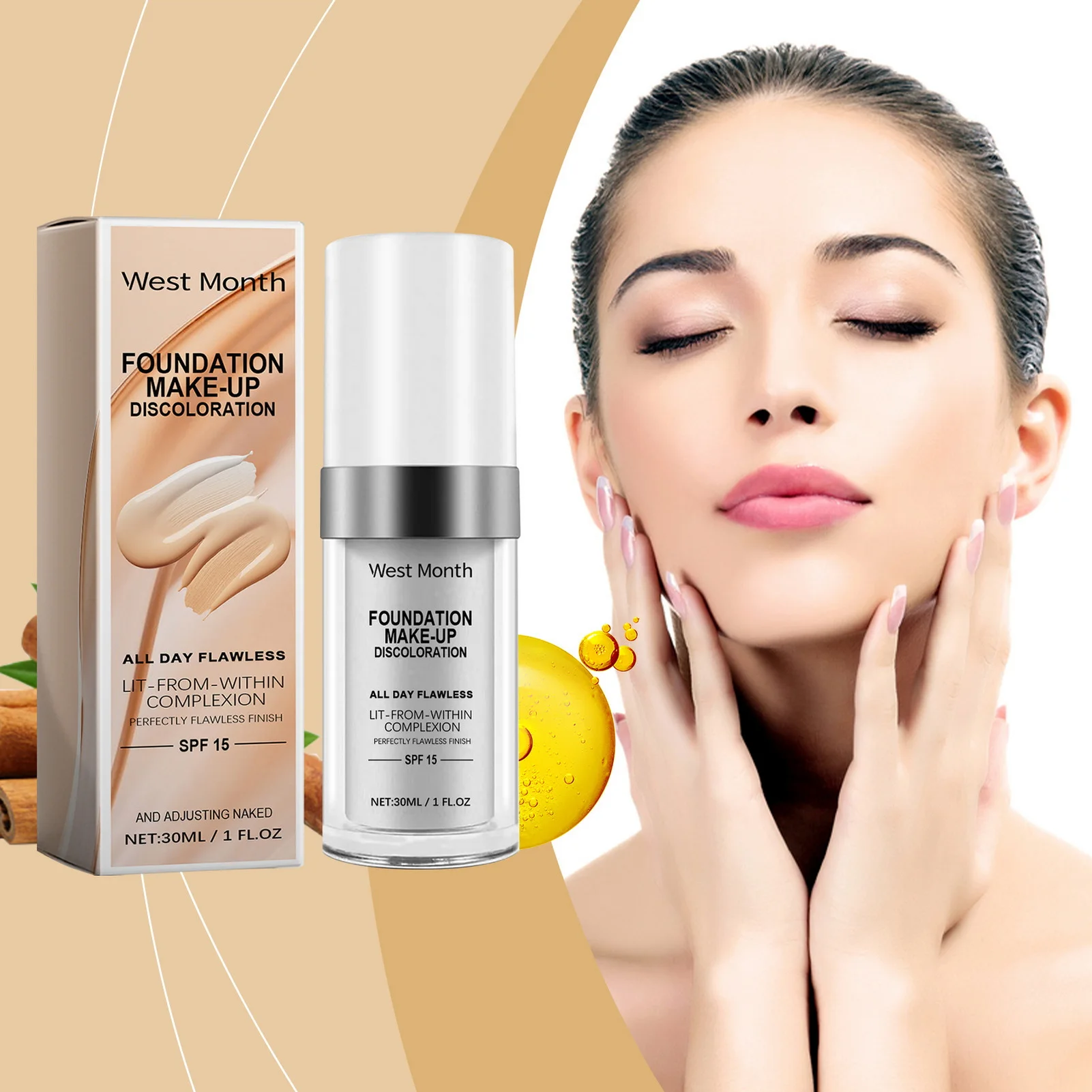 

Color Changing Mature Skin Foundation Long-Lasting Makeup Base Concealer Suitable For All Skin Types