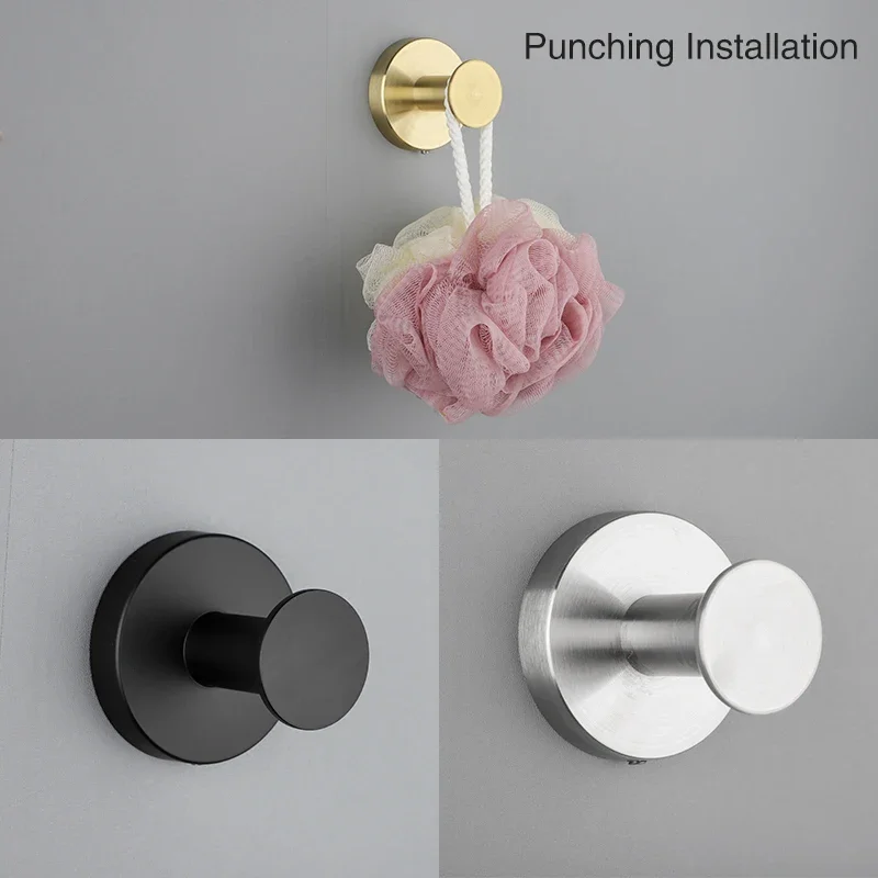 ULA جدار فولاذي مقاوم للصدأ السنانير مفاتيح الباب القماش خطاف تعليق المعاطف الحمام شماعة للمنشفة هوك للحمام المطبخ الأجهزة الرف للحفر