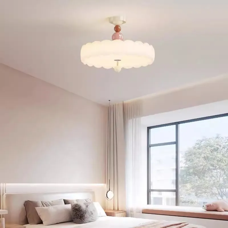 French Cream Style Bedroom Ceiling Lamps LED Children's Room Cloud Light Modern Boy Girl Bedroom Ceiling Light Living Room Decor