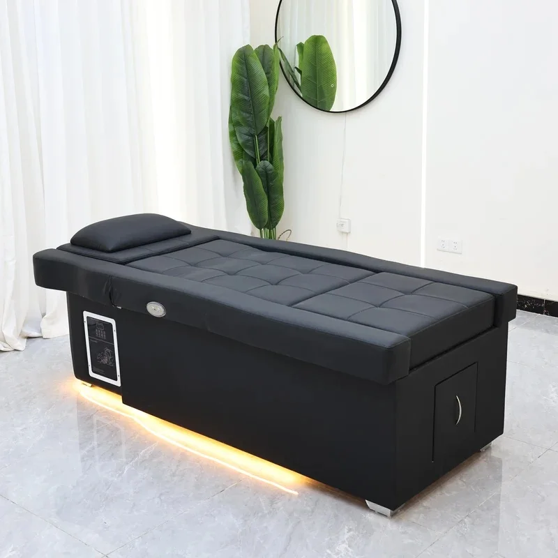 XinSheng Electric Adjustable Lift Shampoo Bed Massage Table All-in-One Salon SPA Massage Bed with Hair Washing Basin & Foot Bath
