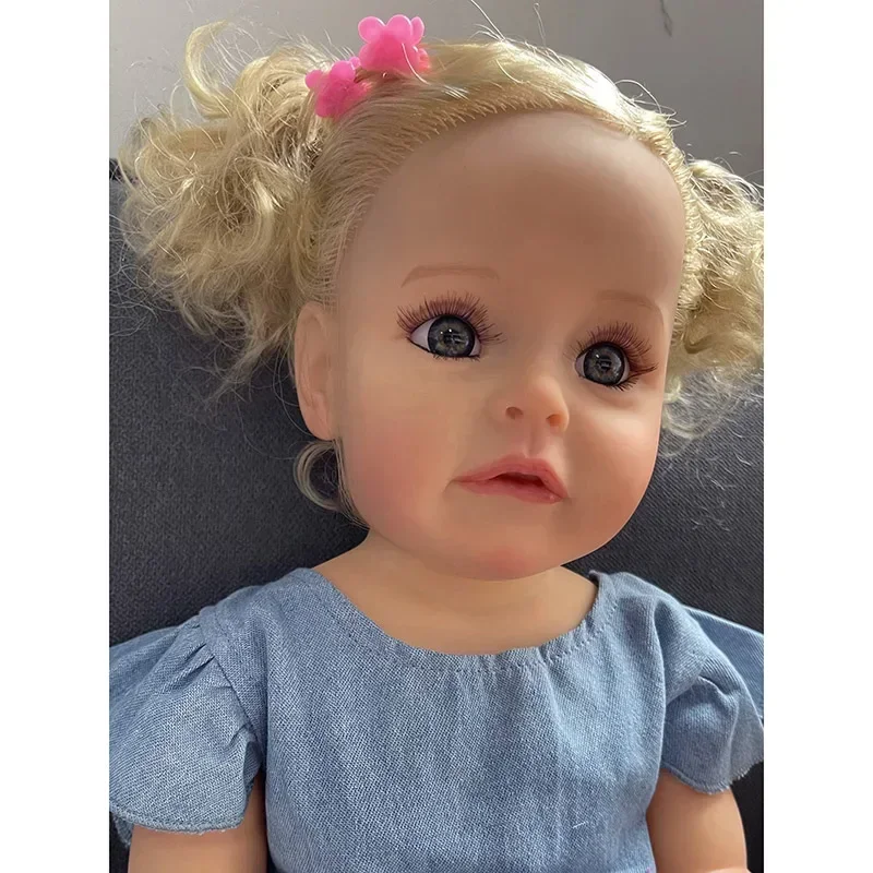 55CM Reborn maluch Girl dollnnpk sueue całe ciało silikonowe wodoodporne do kąpieli zabawka ręcznie szczegółowa farba z widocznymi żyłami 3D