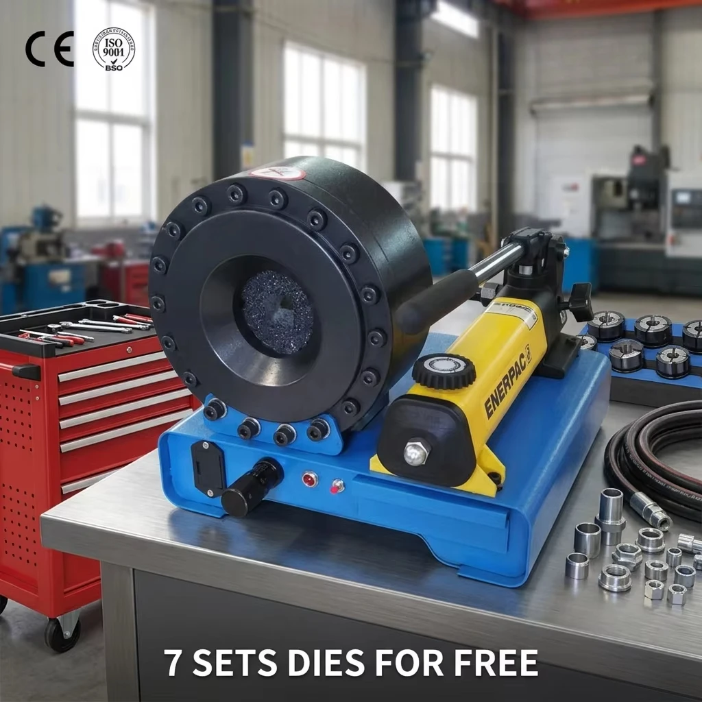 Handheld Pipe Crimper High Pressure Manual Hydraulic Hose Crimping Machine With 7 Sets of Molds