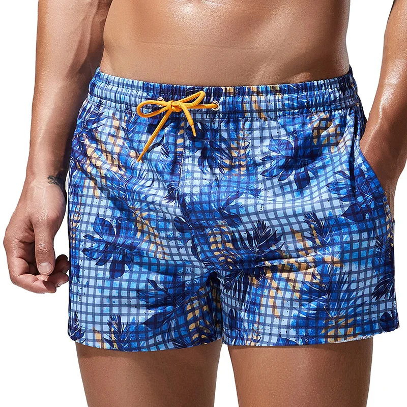 

Мужские быстросохнущие пляжные шорты, винтажные домашние повседневные шорты с цветочным принтом, свободные дышащие купальники, спортивные шорты для серфинга