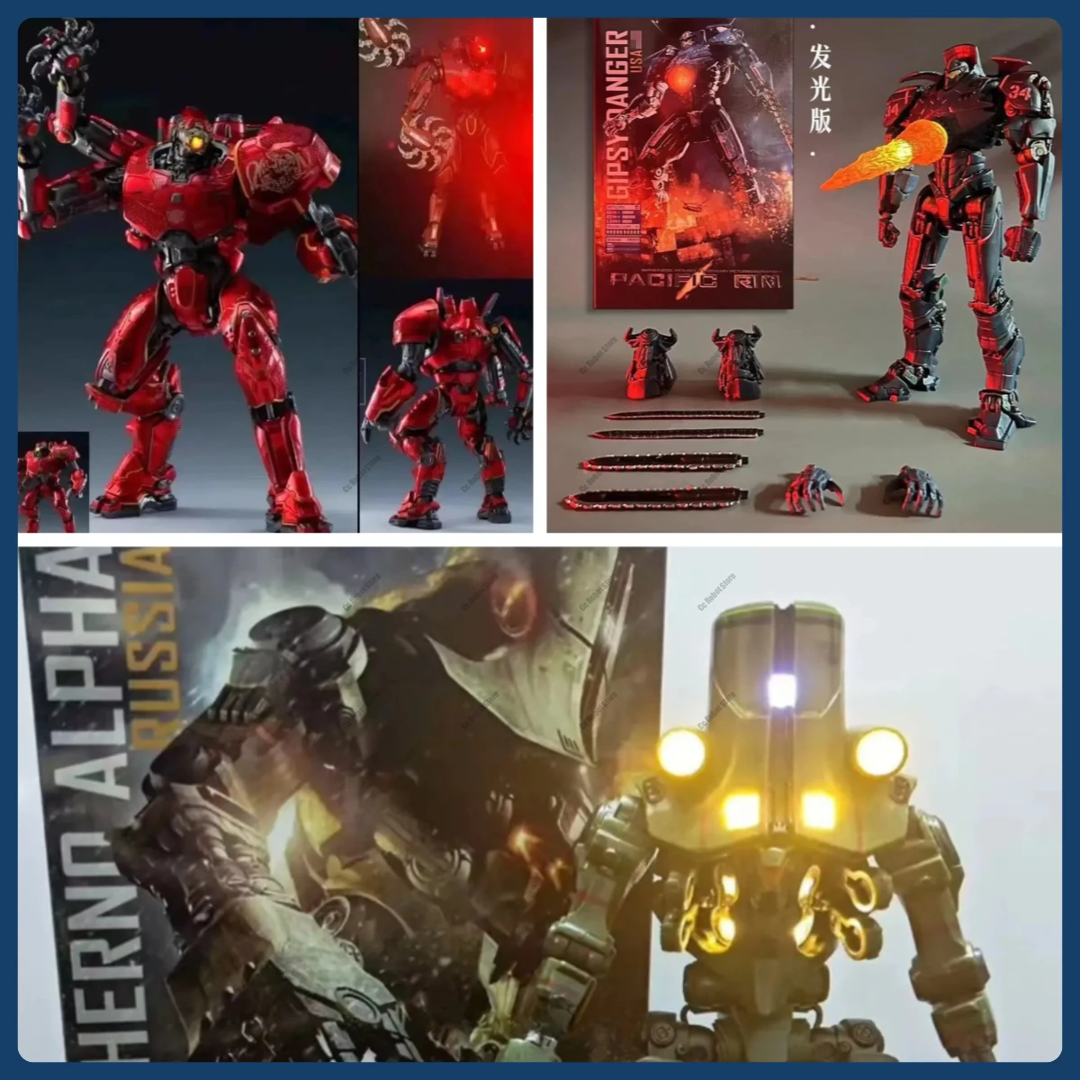 

Spot NOW Light 20 см светящаяся фигурка NECA Pacific Crimson Typhoon Gypsy Danger Cherno Alpha модель игрушки коллекция шин кукла подарок