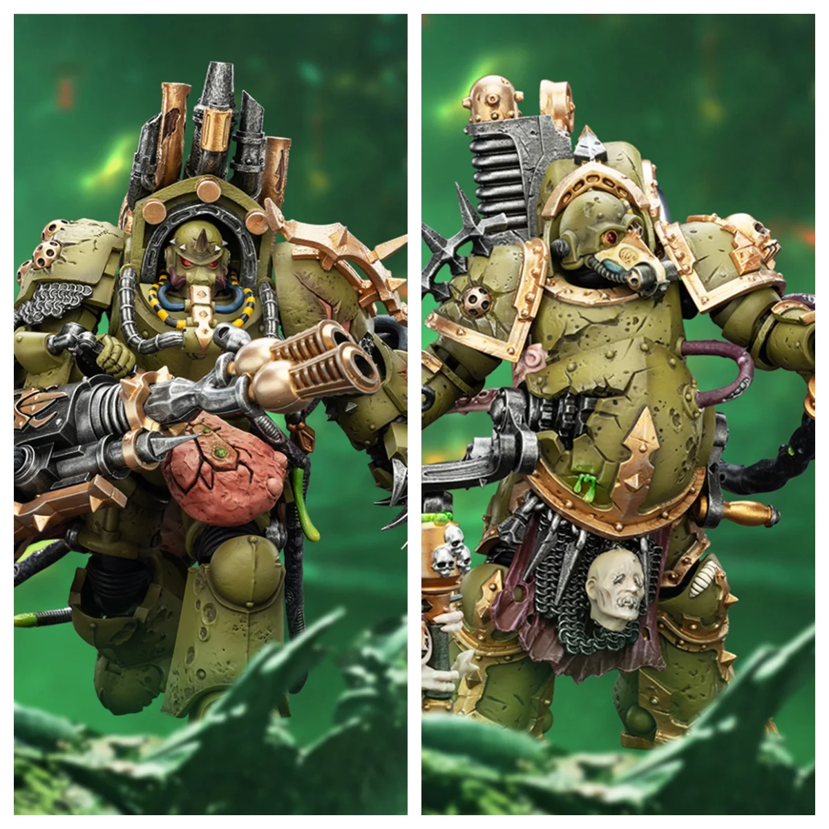 

HIPLAY JOYTOY Warhammer 40K Horus Heresy Death Guard Lord of Virulence Foul Blightspawn Plague Sprayer 1/18 Scale Action Figure