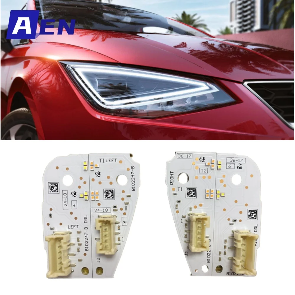 Białe tablice LED DRL dla 2019 SEAT IBIZA ARONA Światła do jazdy dziennej Moduł kierunkowskazów B 102247 -B Lewy i prawy B 102248 -B