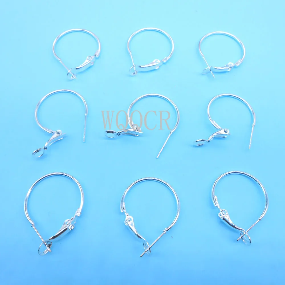 50-100PCS Large Hoop Earrings DIY Making Jewelry Accessories  Handmade Round 20MM 30MM Pearl Earrings 925 Silver Ladies Gift