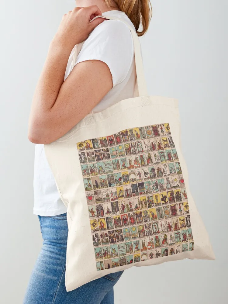 

The Full Tarot deck. Major and Minor Arcana Tote Bag tote bag women sac pour femme canvas tote bags Women's shopper bag
