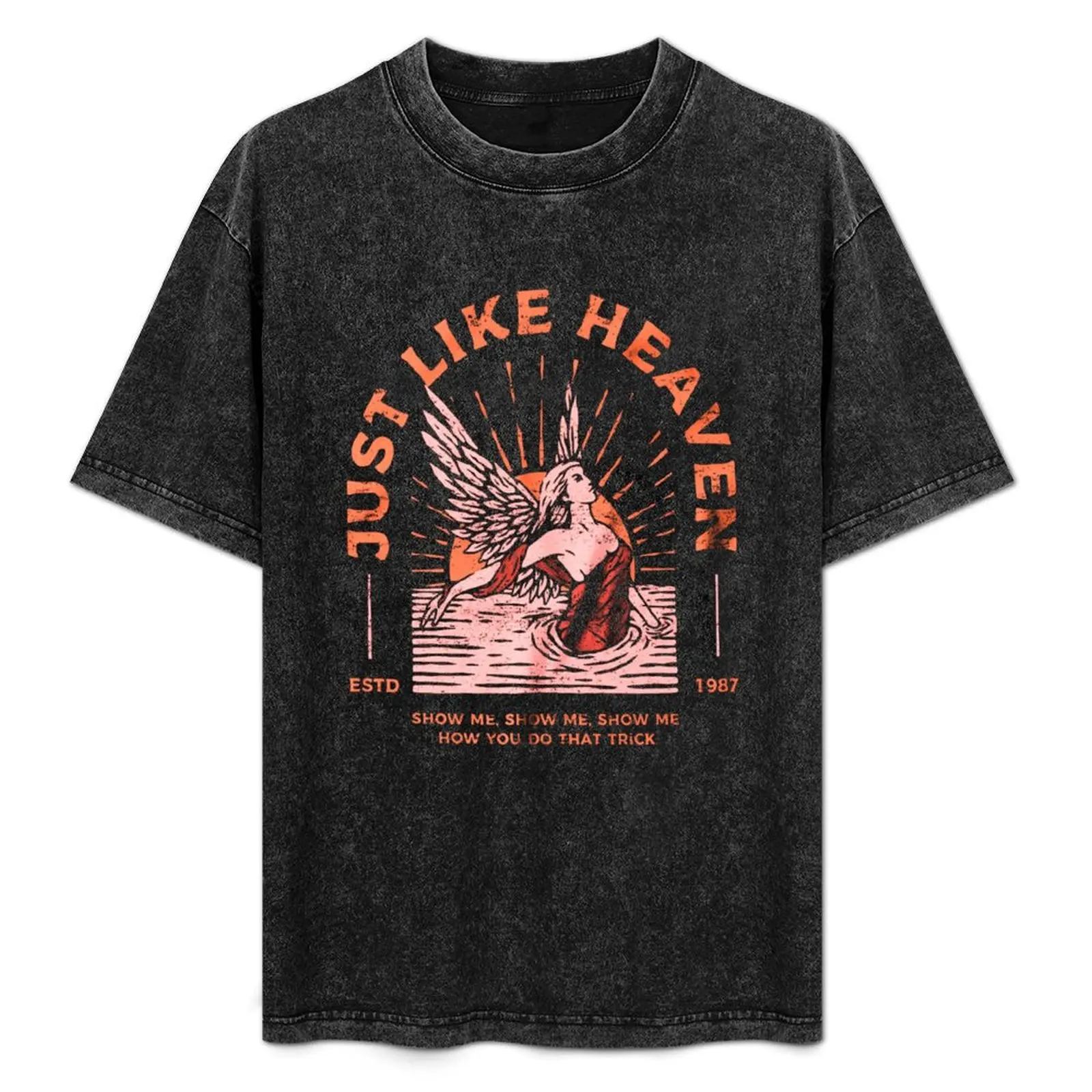 

Music Band Goth 80s Angel Graphic T-Shirt Graphic Print Short Sleeve T-Shirt