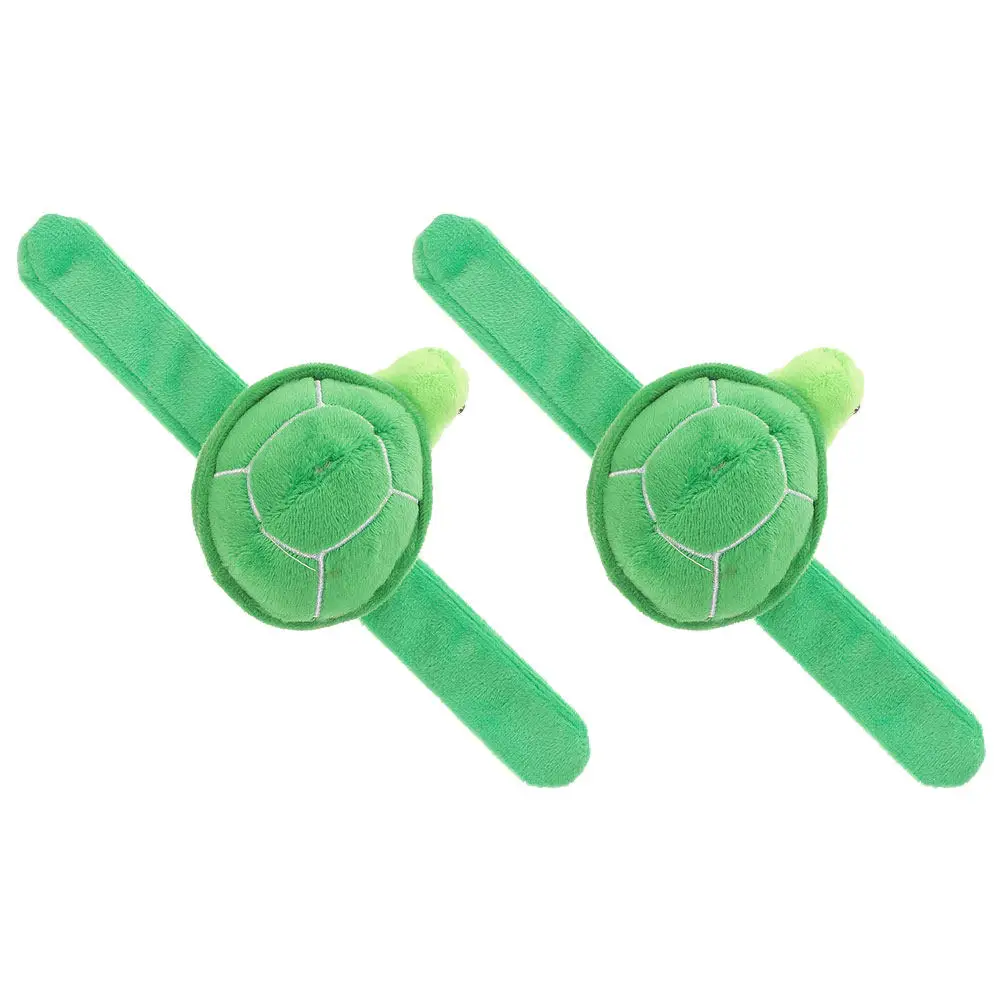 

2Pcs Animal Snap Bracelet Turtle Design Comfortable Skin Friendly Stretch Wristband for Party Supplies Festival Gifts Prizes