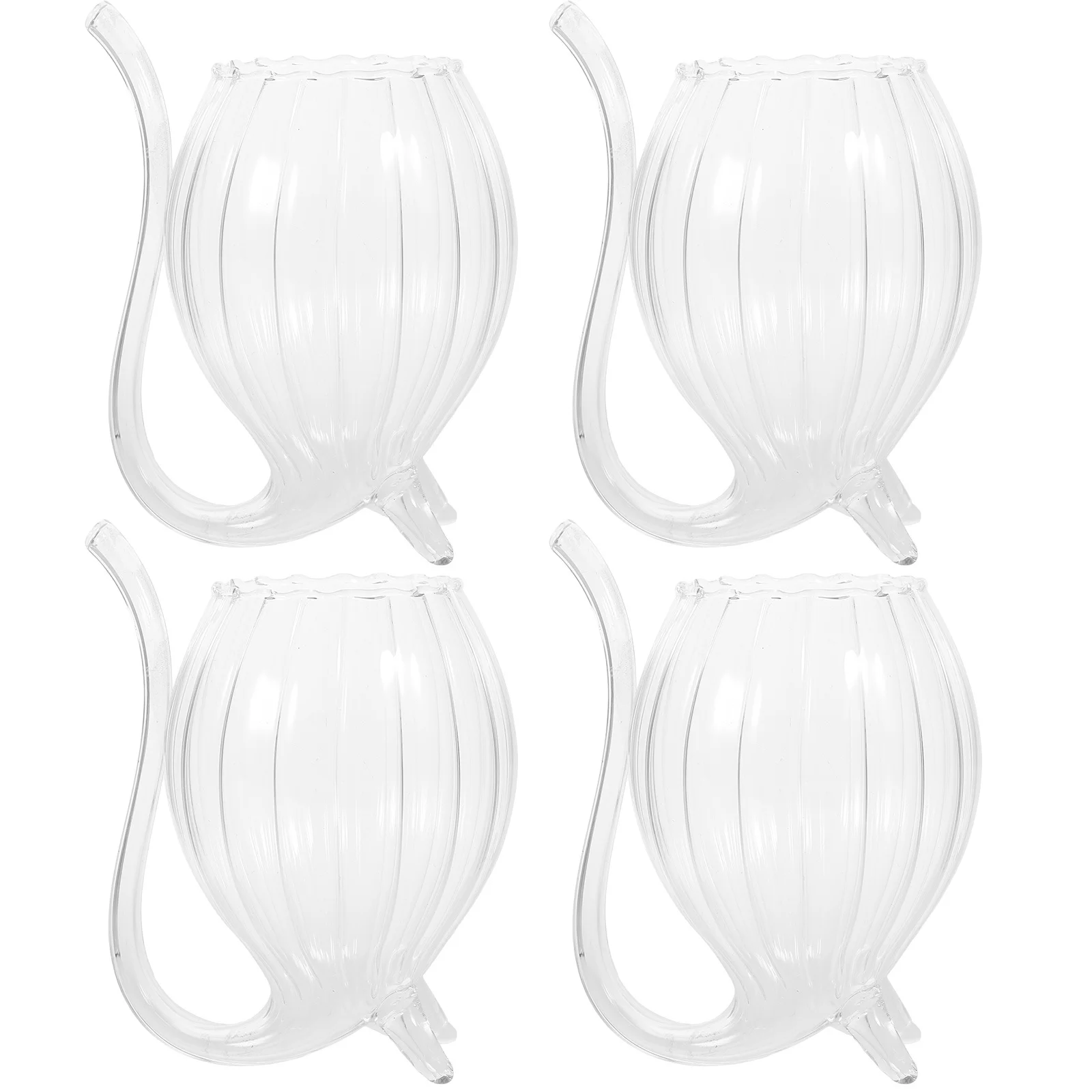 

4Pcs Vampire Wine Glass Creative Shape Premium Glass Cocktail Drinking Cup Bar Use Beverage Container Whisky Cup