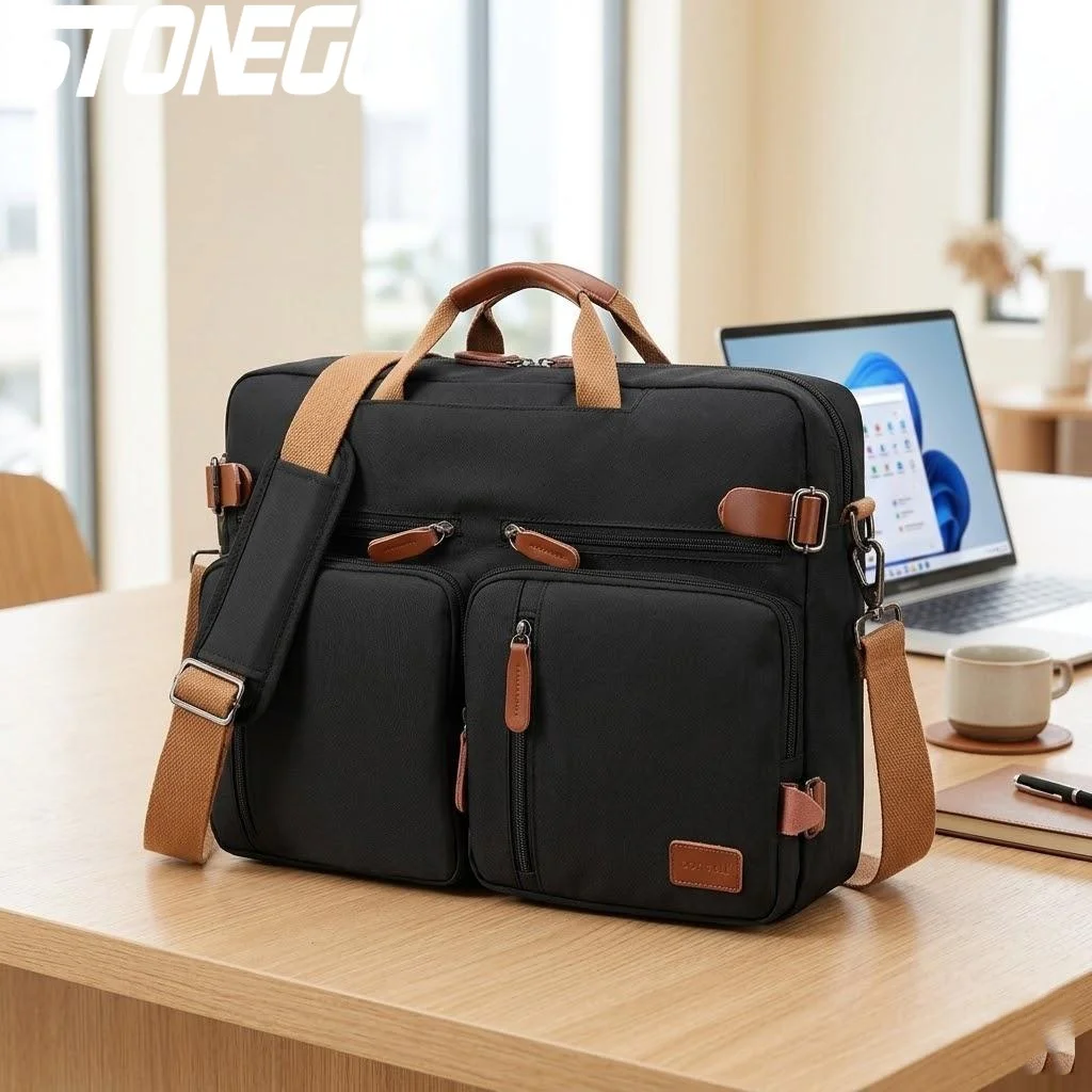 

Men's Convertible Laptop Backpack 15.6-17.3 inch Business Travel Shoulder Bag Work Bag for Men Casual Outdoor Use