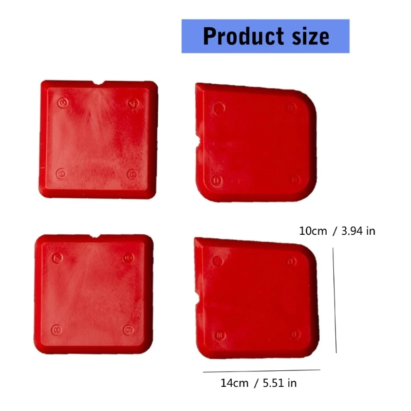 Silicone Applicators Scrapers Mịn Tẩy Dụng Cụ Dán Máy Trải Hoàn Thiện Bộ Mắc Ngói Vữa Nhà Thả Con Tàu